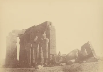 (Nahansicht des Kolosses des Ramesseums)
